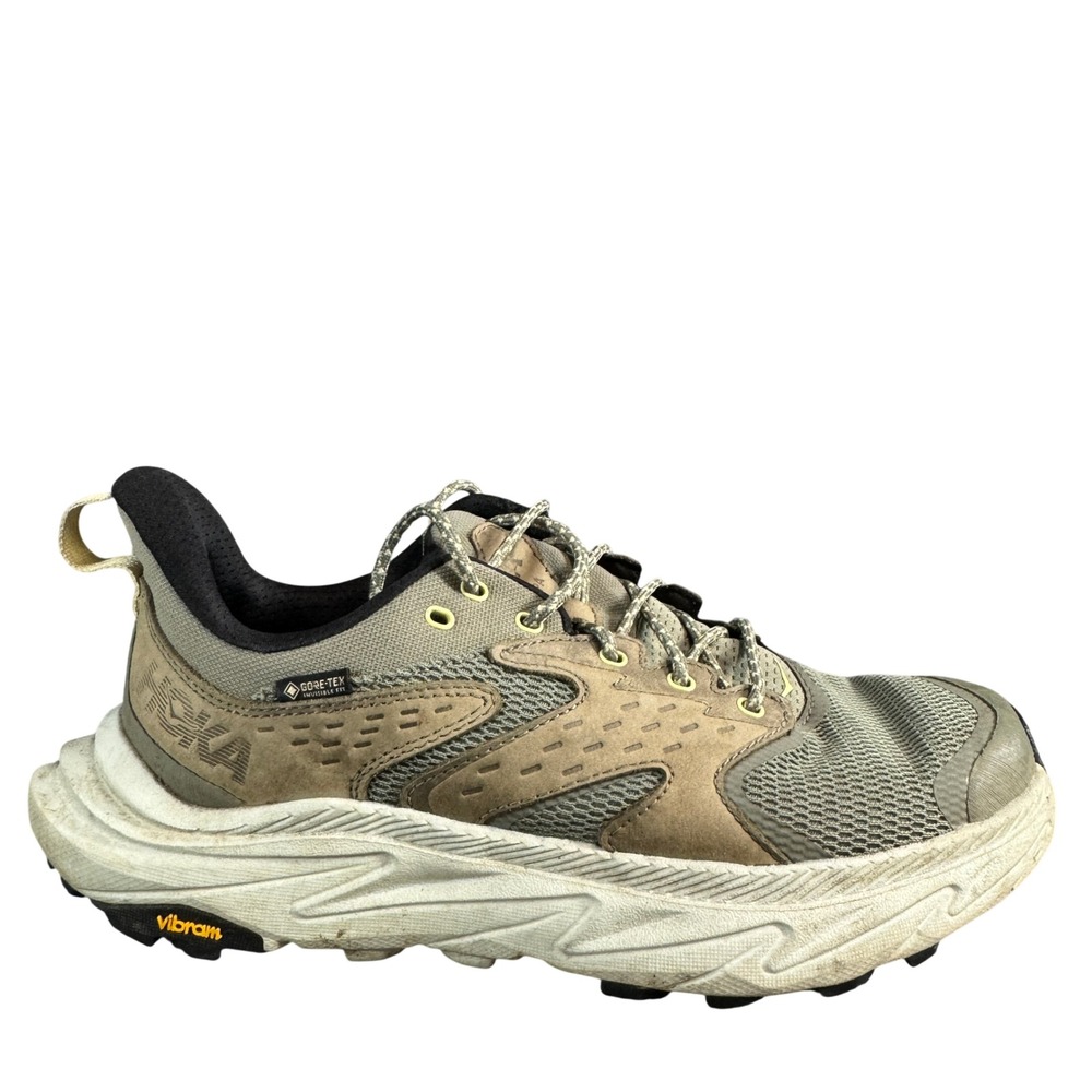 Hoka Anacapa 2 Low GTX Gore-Tex Hiking Shoes Olive Green Tan Vibram Men's 8.5